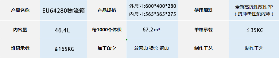 EU-64280物流箱 EU-64280物流箱